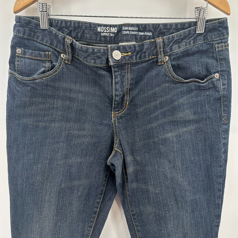 Mossimo Supply Co. Jeans Womens 15L/L Blue Denim Low Rise Stretch Slim Bootcut